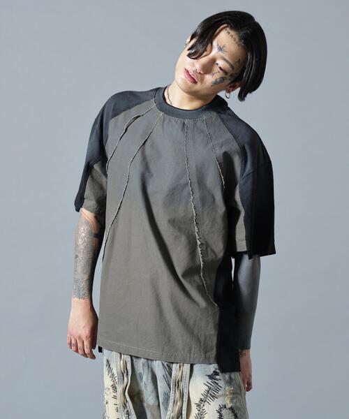 L.H.P（エルエイチピー）の「MAVYTH/メヴィス/RAGLAN S/S TEE（Tシャツ/カットソー・メンズ・ブラック/ブラウン・M/L）」の3枚目の写真