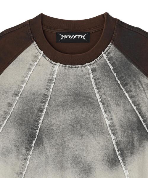 L.H.P（エルエイチピー）の「MAVYTH/メヴィス/RAGLAN S/S TEE（Tシャツ/カットソー・メンズ・ブラック/ブラウン・M/L）」の14枚目の写真