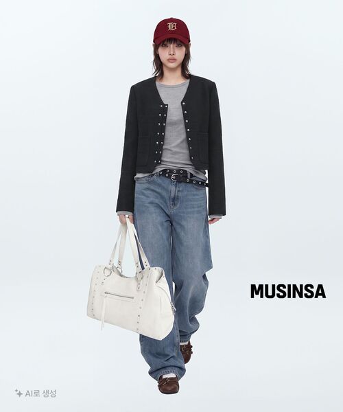 MUSINSA STANDARD WOMAN（ムシンサスタンダードウーマン）の「ウィメンズエッセンシャルカーブドデニムパンツ[ライトインディゴ]（デニムパンツ・レディース・その他・30/24/25/26/27/28/29）」の11枚目の写真