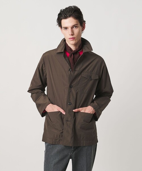 UNITED ARROWS(ユナイテッドアローズ)の「シルキーポプリン カバーオール(カバーオール・メンズ・ベージュ/ダークブラウン・XL/L/S/M)」の2枚目の写真