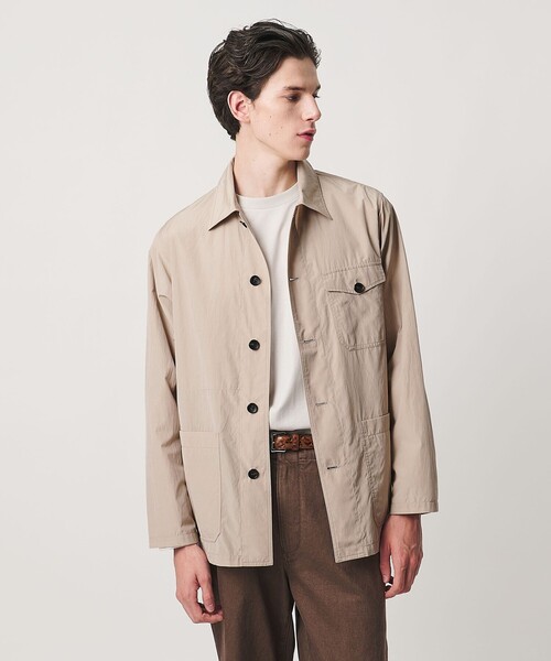 UNITED ARROWS(ユナイテッドアローズ)の「シルキーポプリン カバーオール(カバーオール・メンズ・ベージュ/ダークブラウン・XL/L/S/M)」の3枚目の写真