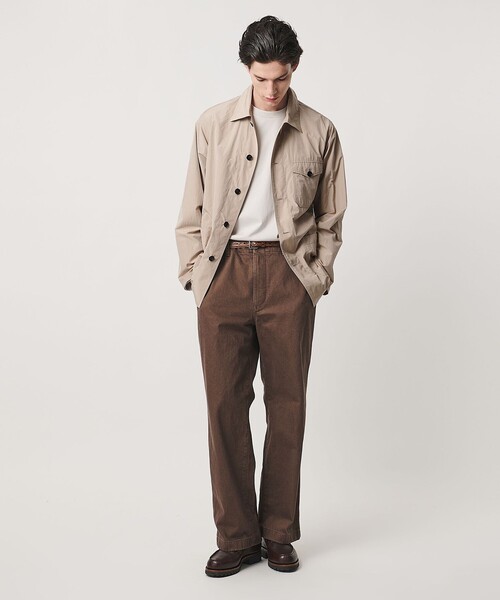 UNITED ARROWS(ユナイテッドアローズ)の「シルキーポプリン カバーオール(カバーオール・メンズ・ベージュ/ダークブラウン・XL/L/S/M)」の4枚目の写真