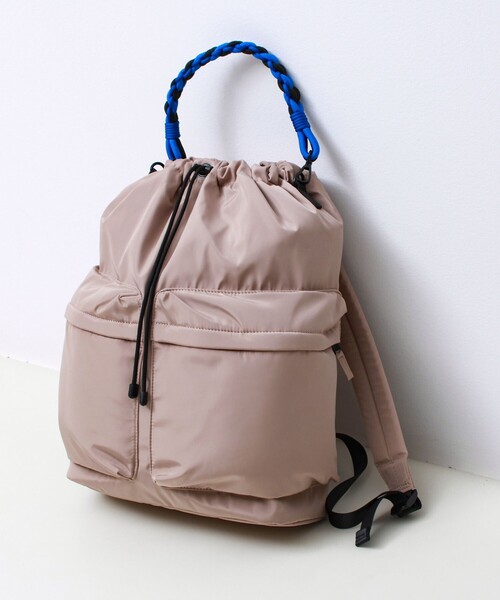 SML(エスエムエル)の「【SML/エスエムエル】BRAID PURSE PACK 巾着リュック 2WAY 撥水(バックパック/リュック・メンズ・ベージュ・FREE)」の10枚目の写真