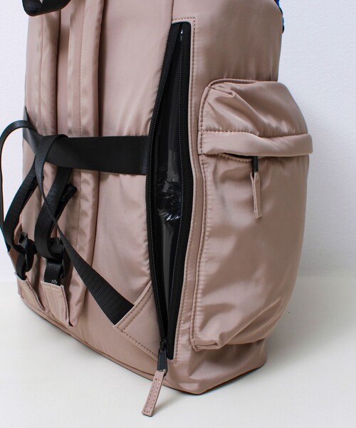 SML(エスエムエル)の「【SML/エスエムエル】BRAID PURSE PACK 巾着リュック 2WAY 撥水(バックパック/リュック・メンズ・ベージュ・FREE)」の4枚目の写真