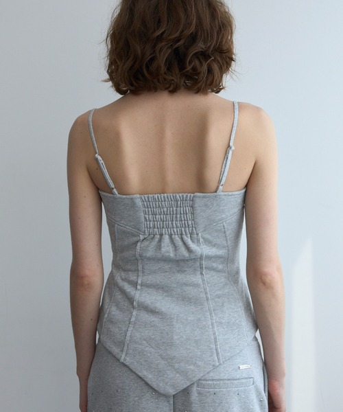 JOSE MOON(ジョゼムーン)の「LAYERED DETAIL SWEAT BUSTIER/レイヤードディティールスウェットビスチェ(その他トップス・レディース・グレー/チャコールグレー・38/36)」の5枚目の写真