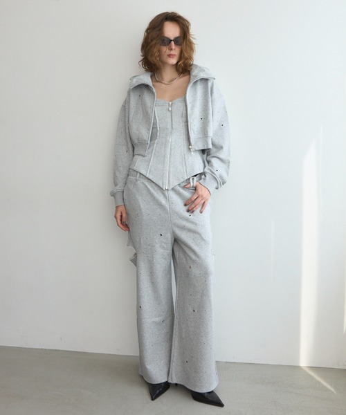 JOSE MOON(ジョゼムーン)の「LAYERED DETAIL SWEAT BUSTIER/レイヤードディティールスウェットビスチェ(その他トップス・レディース・グレー/チャコールグレー・38/36)」の6枚目の写真