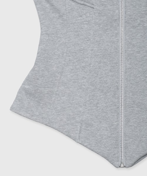 JOSE MOON(ジョゼムーン)の「LAYERED DETAIL SWEAT BUSTIER/レイヤードディティールスウェットビスチェ(その他トップス・レディース・グレー/チャコールグレー・38/36)」の22枚目の写真