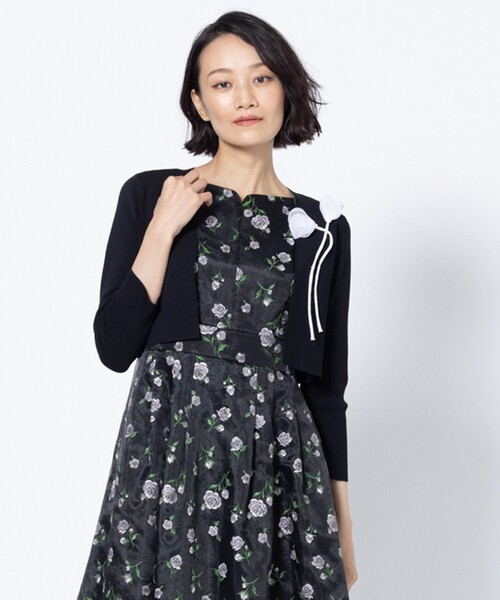 TOCCA(トッカ)の「MYSTIC ROSE BOLERO ボレロ(カーディガン/ボレロ・レディース・ブラック系/アイボリー系・SMALL/MEDIUM)」の4枚目の写真