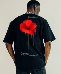 BEOM（ボム）の「ヤングイビフラワーオーバーサイズTシャツブラック（Tシャツ/カットソー）」