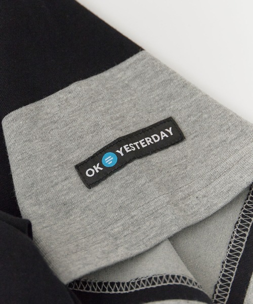 OK YESTERDAY(オッケーイエスタデイ)の「OK YESTERDAY / オーケー イエスタデイ ワイドボーダーTシャツ / Wide-Striped T-Shirt(Tシャツ/カットソー・メンズ・ブラック×グレー/ホワイト×ネイビー/ホワイト×ブラック・L/M)」の5枚目の写真