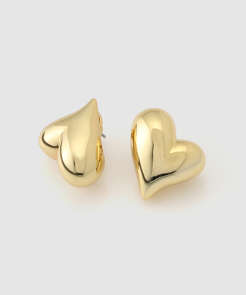 journal standard L'essage（ジャーナルスタンダードレサージュ）の「JENNY BIRD/ジェニーバード ART HEART BUTTON EARRINGS ピアス（ピアス（両耳用）・レディース・ゴールド・FREE）」の2枚目の写真