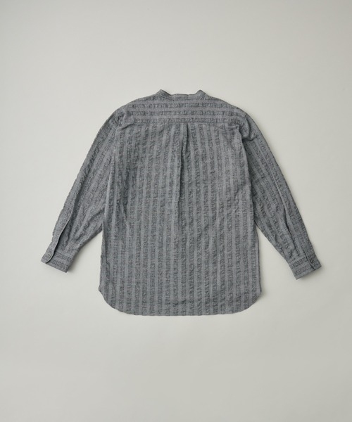 kuros'（クロス）の「【kuros’オリジナル】ドビーチェックバンドカラーシャツ UNISEX（シャツ/ブラウス・レディース・ブラック/グレー・X-LARGE/LARGE/SMALL/MEDIUM）」の22枚目の写真