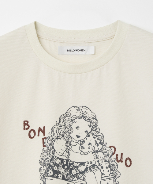 MILLO WOMEN（ミロウーマン）の「リトルポートレートTシャツ [クリーム]（Tシャツ/カットソー・レディース・その他・ONE SIZE）」の4枚目の写真