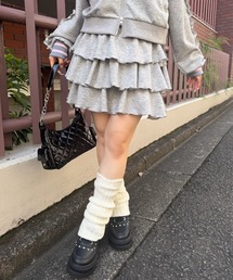 レース×フリルラインミニスカート