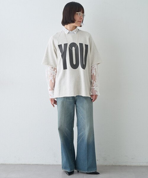 Whim Gazette(ウィムガゼット)の「【KATHARINE HAMNETT】スローガンハーフスリーブスウェット(スウェット・レディース・ホワイト系その他・FREE)」の3枚目の写真