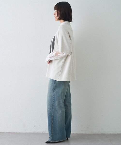 Whim Gazette(ウィムガゼット)の「【KATHARINE HAMNETT】スローガンハーフスリーブスウェット(スウェット・レディース・ホワイト系その他・FREE)」の4枚目の写真