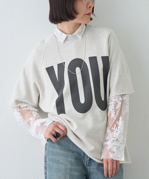 Whim Gazette(ウィムガゼット)の「【KATHARINE HAMNETT】スローガンハーフスリーブスウェット(スウェット・レディース・ホワイト系その他・FREE)」の1枚目の写真