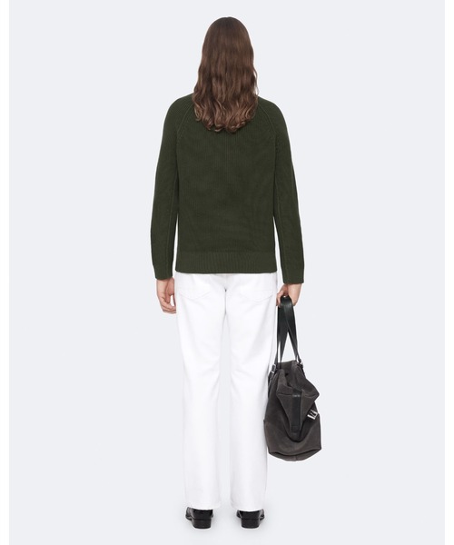 ALLSAINTS(オールセインツ)の「KIT ACID-WASHED COTTON CREW-NECK JUMPER | KIT アシッドウォッシュ コットン クルーネック ニット・セーター(ニット/セーター・メンズ・グリーン系その他・S/M/L/XS)」の4枚目の写真