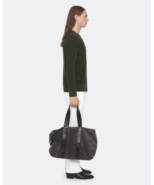 ALLSAINTS(オールセインツ)の「KIT ACID-WASHED COTTON CREW-NECK JUMPER | KIT アシッドウォッシュ コットン クルーネック ニット・セーター(ニット/セーター・メンズ・グリーン系その他・S/M/L/XS)」の5枚目の写真
