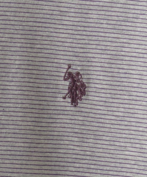 U.S. POLO ASSN.(ユーエスポロアッスン)の「U.S. POLO ASSN./ユーエスポロアッスン マイクロボーダーTシャツ メンズ 夏物 夏服(Tシャツ/カットソー・メンズ・ブラック・L)」の5枚目の写真