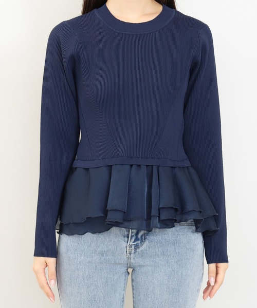 TRUDEA(トルディア)の「ラメシアーティアードニット(ニット/セーター・レディース・アイボリー/ネイビー/ブラック・MEDIUM)」の18枚目の写真