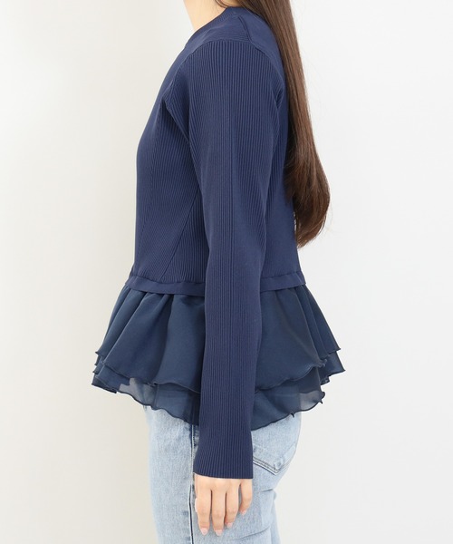 TRUDEA(トルディア)の「ラメシアーティアードニット(ニット/セーター・レディース・アイボリー/ネイビー/ブラック・MEDIUM)」の19枚目の写真