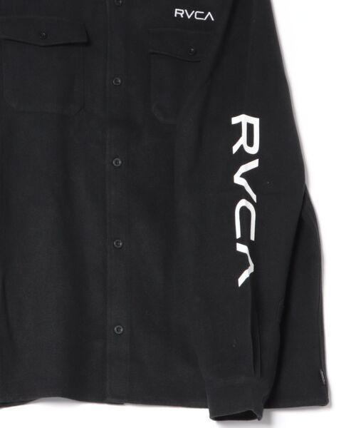 RVCA（ルーカ）の「RVCA メンズ ALL LOGO SHIRT 長袖シャツ 【2026年秋冬モデル】（シャツ/ブラウス・メンズ・ブラック/ブラック系その他・LARGE/MEDIUM/SMALL）」の4枚目の写真