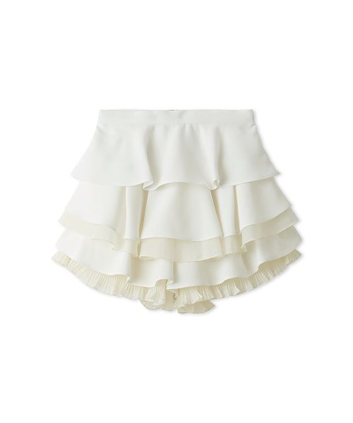 SNIDEL(スナイデル)の「【WEB限定】レイヤードフリルスカショーパン(その他パンツ・レディース・ブラック/ホワイト・0/1)」の6枚目の写真