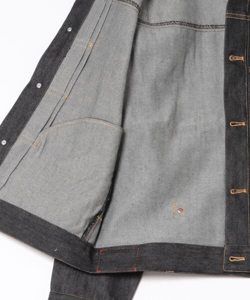 VISION STREET WEAR(ヴィジョンストリートウェア)の「Rigid Denim Jacket / リジットデニムジャケット(デニムジャケット・メンズ・ブラック/ネイビー・L)」の13枚目の写真