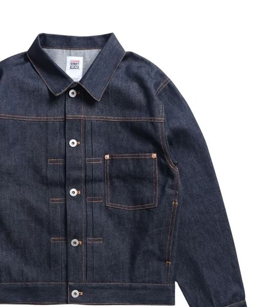 VISION STREET WEAR(ヴィジョンストリートウェア)の「Rigid Denim Jacket / リジットデニムジャケット(デニムジャケット・メンズ・ブラック/ネイビー・L)」の2枚目の写真