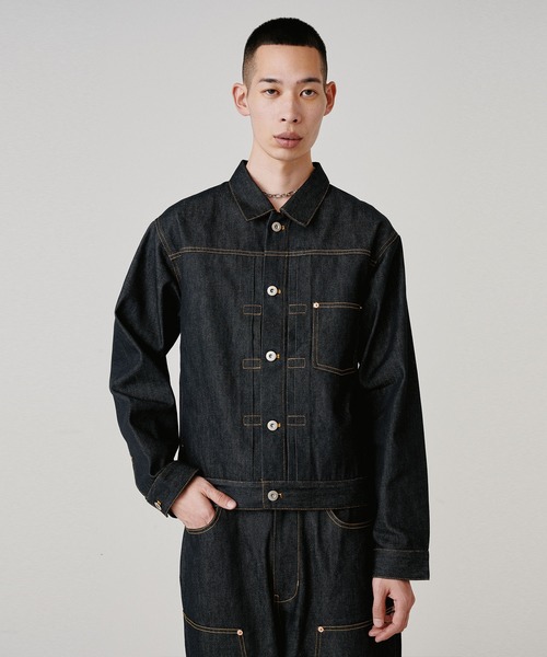 VISION STREET WEAR(ヴィジョンストリートウェア)の「Rigid Denim Jacket / リジットデニムジャケット(デニムジャケット・メンズ・ブラック/ネイビー・L)」の3枚目の写真