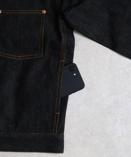 VISION STREET WEAR(ヴィジョンストリートウェア)の「Rigid Denim Jacket / リジットデニムジャケット(デニムジャケット・メンズ・ブラック/ネイビー・L)」の7枚目の写真