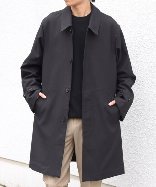 SHIPS any(シップス エニィ)の「〈撥水/手洗い可能〉CALNAVA(R) ステンカラー コート◆(ステンカラーコート・メンズ・チャコールグレー/ネイビー・SMALL/MEDIUM/LARGE/X-LARGE)」の1枚目の写真
