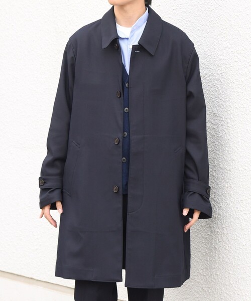 SHIPS any(シップス エニィ)の「〈撥水/手洗い可能〉CALNAVA(R) ステンカラー コート◆(ステンカラーコート・メンズ・チャコールグレー/ネイビー・SMALL/MEDIUM/LARGE/X-LARGE)」の5枚目の写真