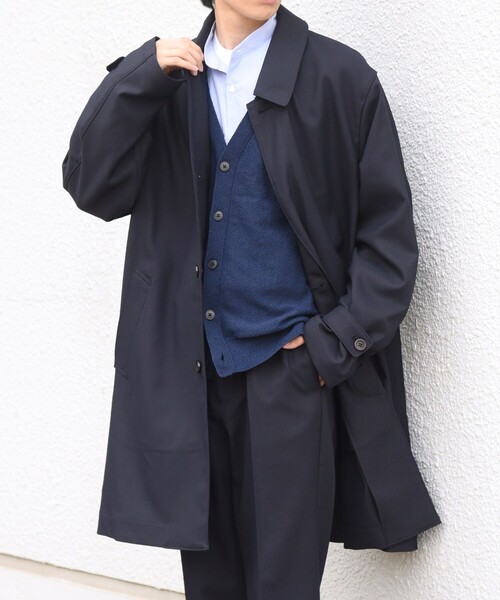 SHIPS any(シップス エニィ)の「〈撥水/手洗い可能〉CALNAVA(R) ステンカラー コート◆(ステンカラーコート・メンズ・チャコールグレー/ネイビー・SMALL/MEDIUM/LARGE/X-LARGE)」の6枚目の写真