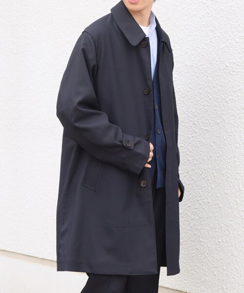 SHIPS any(シップス エニィ)の「〈撥水/手洗い可能〉CALNAVA(R) ステンカラー コート◆(ステンカラーコート・メンズ・チャコールグレー/ネイビー・SMALL/MEDIUM/LARGE/X-LARGE)」の8枚目の写真