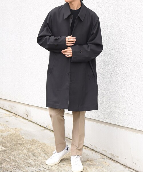SHIPS any(シップス エニィ)の「〈撥水/手洗い可能〉CALNAVA(R) ステンカラー コート◆(ステンカラーコート・メンズ・チャコールグレー/ネイビー・SMALL/MEDIUM/LARGE/X-LARGE)」の9枚目の写真