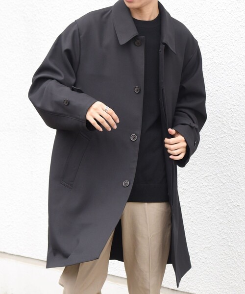 SHIPS any(シップス エニィ)の「〈撥水/手洗い可能〉CALNAVA(R) ステンカラー コート◆(ステンカラーコート・メンズ・チャコールグレー/ネイビー・SMALL/MEDIUM/LARGE/X-LARGE)」の13枚目の写真