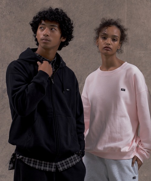HUF(ハフ)の「huf eightynine FLEECE CREW(スウェット・メンズ・ブラック/アッシュグレー/オリーブ/ライトピンク・XXL/XL/L/M/S)」の5枚目の写真