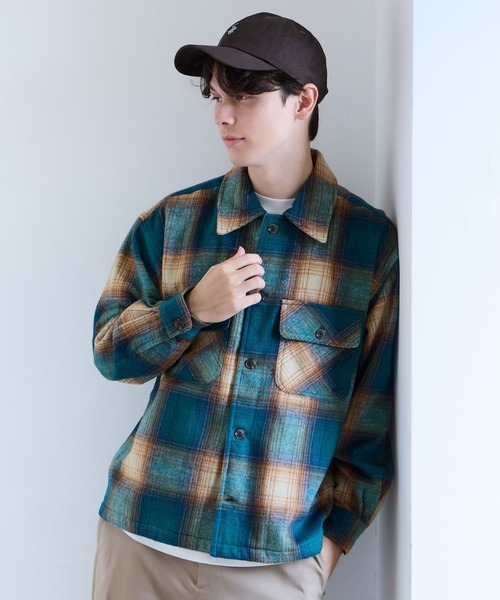 GLOBAL WORK(グローバルワーク)の「【BEVERLY HILLS POLO CLUB】UNISEX/シャギーチェックシャツ/685512(シャツ/ブラウス・メンズ・ブラウン/グレー/グリーン・SMALL/MEDIUM/LARGE)」の3枚目の写真