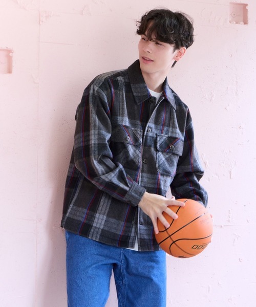 GLOBAL WORK(グローバルワーク)の「【BEVERLY HILLS POLO CLUB】UNISEX/シャギーチェックシャツ/685512(シャツ/ブラウス・メンズ・ブラウン/グレー/グリーン・SMALL/MEDIUM/LARGE)」の15枚目の写真