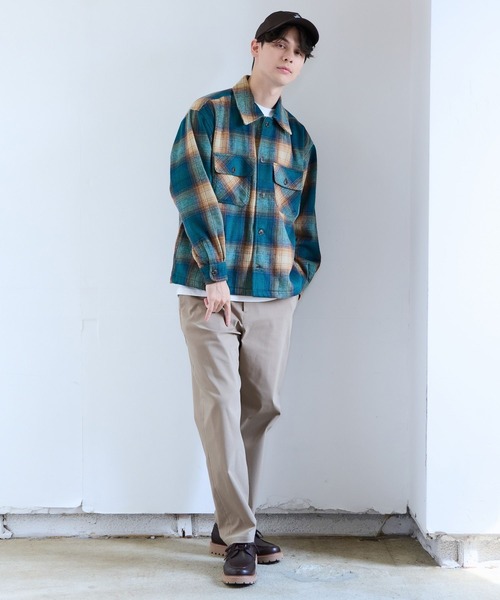 GLOBAL WORK(グローバルワーク)の「【BEVERLY HILLS POLO CLUB】UNISEX/シャギーチェックシャツ/685512(シャツ/ブラウス・メンズ・ブラウン/グレー/グリーン・SMALL/MEDIUM/LARGE)」の4枚目の写真