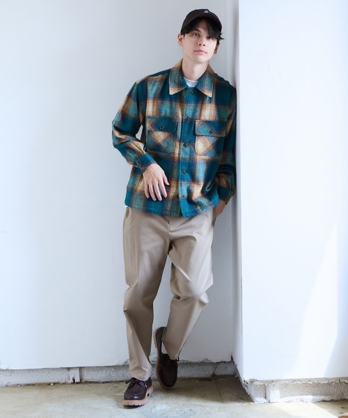 GLOBAL WORK(グローバルワーク)の「【BEVERLY HILLS POLO CLUB】UNISEX/シャギーチェックシャツ/685512(シャツ/ブラウス・メンズ・ブラウン/グレー/グリーン・SMALL/MEDIUM/LARGE)」の5枚目の写真