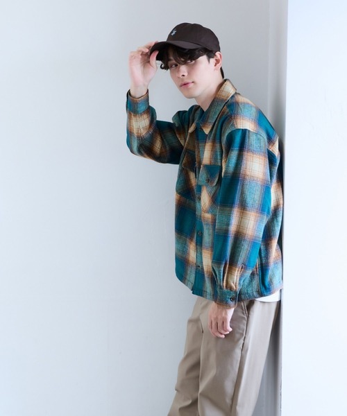 GLOBAL WORK(グローバルワーク)の「【BEVERLY HILLS POLO CLUB】UNISEX/シャギーチェックシャツ/685512(シャツ/ブラウス・メンズ・ブラウン/グレー/グリーン・SMALL/MEDIUM/LARGE)」の7枚目の写真