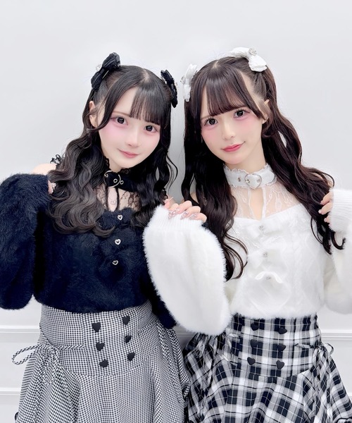 MA*RS(アメーバーマーズ)の「ハートチョーカー付き3つリボンニット(ニット/セーター・レディース・ブラック/ホワイト・FREE)」の14枚目の写真