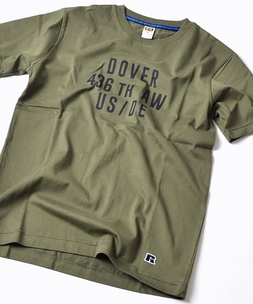 SHIPS(シップス)の「SC: RUSSEL ATHLETIC(ラッセル・アスレチック)×SHIPS 別注 プリント ショートスリーブ(半袖) Tシャツ■(Tシャツ/カットソー・メンズ・ホワイト/オリーブ/ブルー/ネイビー・SMALL/MEDIUM/X-LARGE/LARGE)」の3枚目の写真