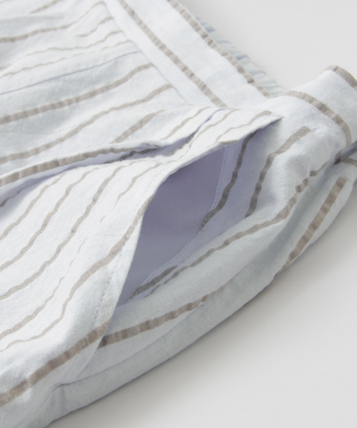 URBAN RESEARCH(アーバンリサーチ)の「UR ストライプイージーワイドパンツ(その他パンツ・レディース・サックスブルー/オフホワイト・FREE)」の9枚目の写真