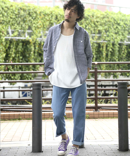 Denime（ドゥニーム）の「メンアサ七分シャツ（シャツ/ブラウス・メンズ・ブルー系その他/ホワイト/ネイビー/サックスブルー・X-LARGE/SMALL/MEDIUM/LARGE）」の16枚目の写真