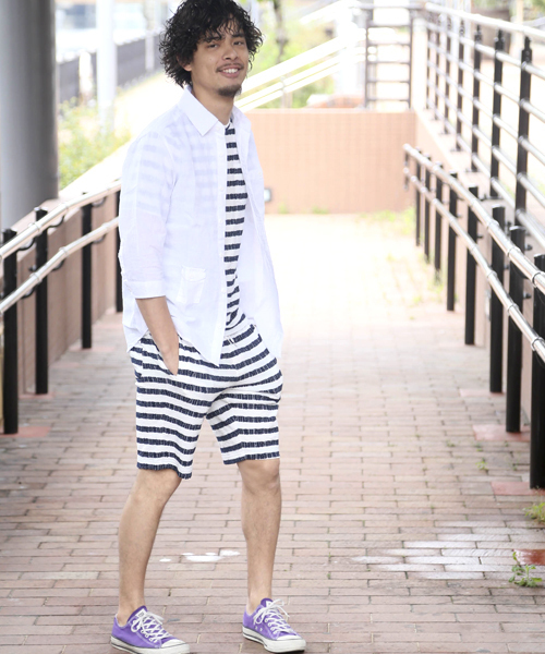 Denime（ドゥニーム）の「メンアサ七分シャツ（シャツ/ブラウス・メンズ・ブルー系その他/ホワイト/ネイビー/サックスブルー・X-LARGE/SMALL/MEDIUM/LARGE）」の18枚目の写真