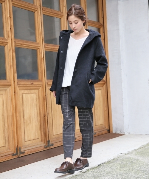 LEPSIM（レプシィム）の「ポリエステルレーヨンタックガラパンツ　725792（その他パンツ・レディース・オフホワイト/グレー/チャコールグレー・SMALL/LARGE/MEDIUM）」の9枚目の写真